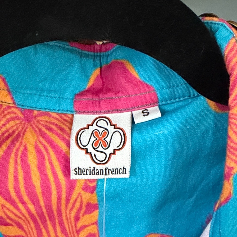 Sheridan French Oversized Vibrant Zebra Print Blouse - Picture 2 of 12